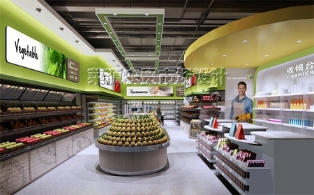民联生鲜超市设计案例图片